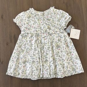New Sarah Louise Dani Baby Girls Micro Floral Ruffle Hem Dress